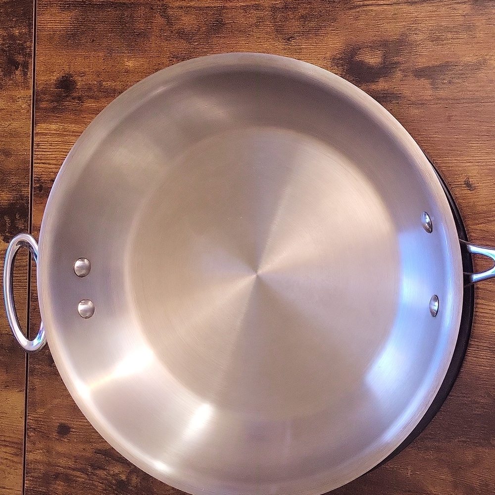 Sur La Table Stainless Steel 12” Skillet Fry Sauté Frying Pan Double Handle